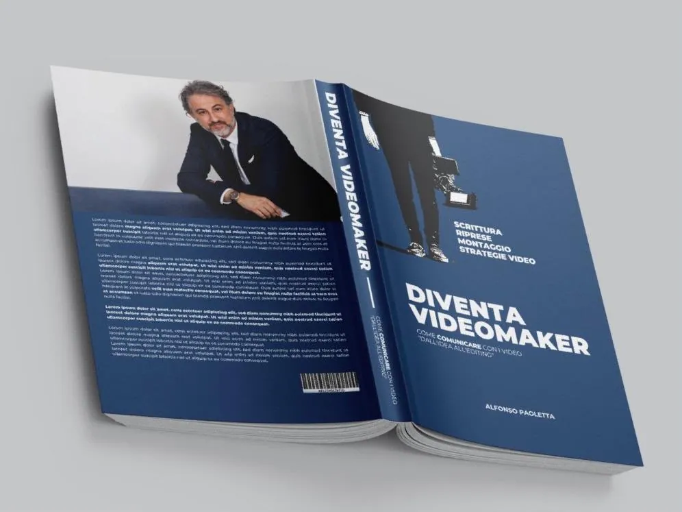 Il libro Diventa Videomaker di Alfonso Paoletta, copertina e quarta