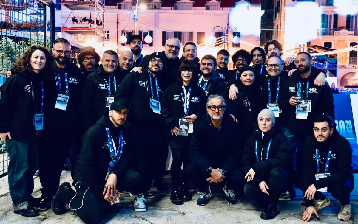 La squadra di Blur Video Produzioni al completo a Sanremo